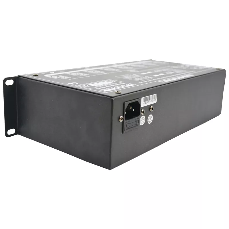 DMX512 1-In 8-Out Distributor Signal Amplifier Isolated Independent Driver LED Indicator Wide Voltage High Voltage Protection Stage Lighting Controller 8 Way 1 Input 8 Output DMX Splitter 1 to 8 Output DMX512 Signal Amplifier