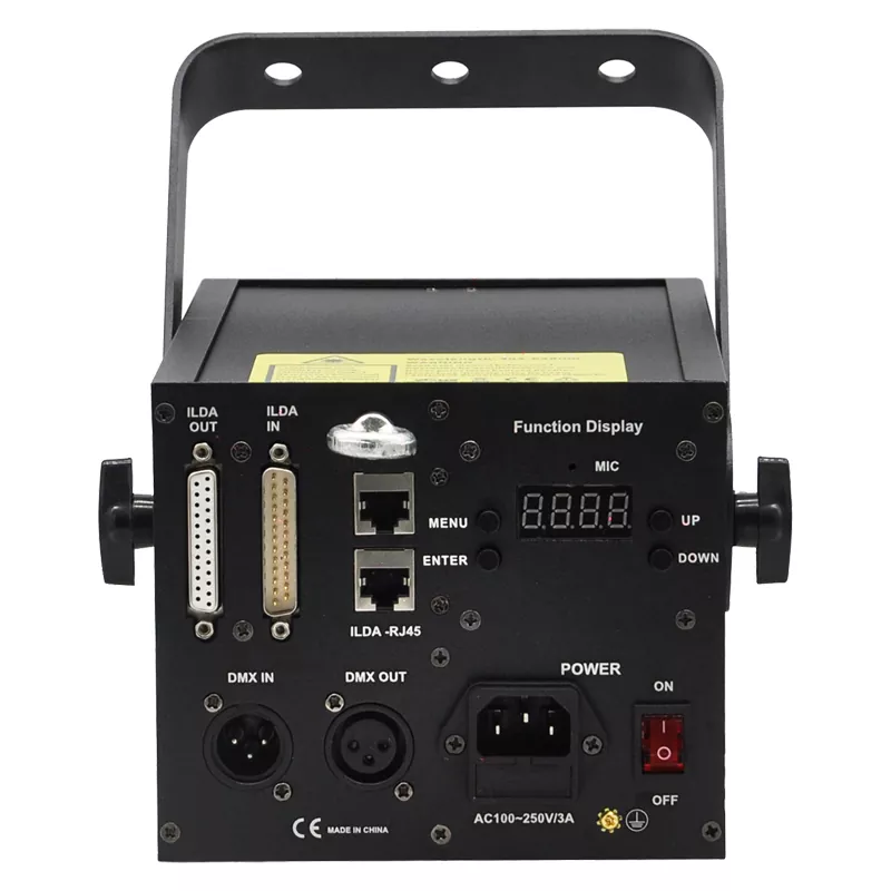 02 2W/3W LED Animation Laser with 20KPPS RGB Beam Effect Line Animation Effect Single Beam Safety System Stable Operation Indoor Entertainment Laser Fixture for KTV Nightclub Large Shows Bar Disco Stage Performance Lighting