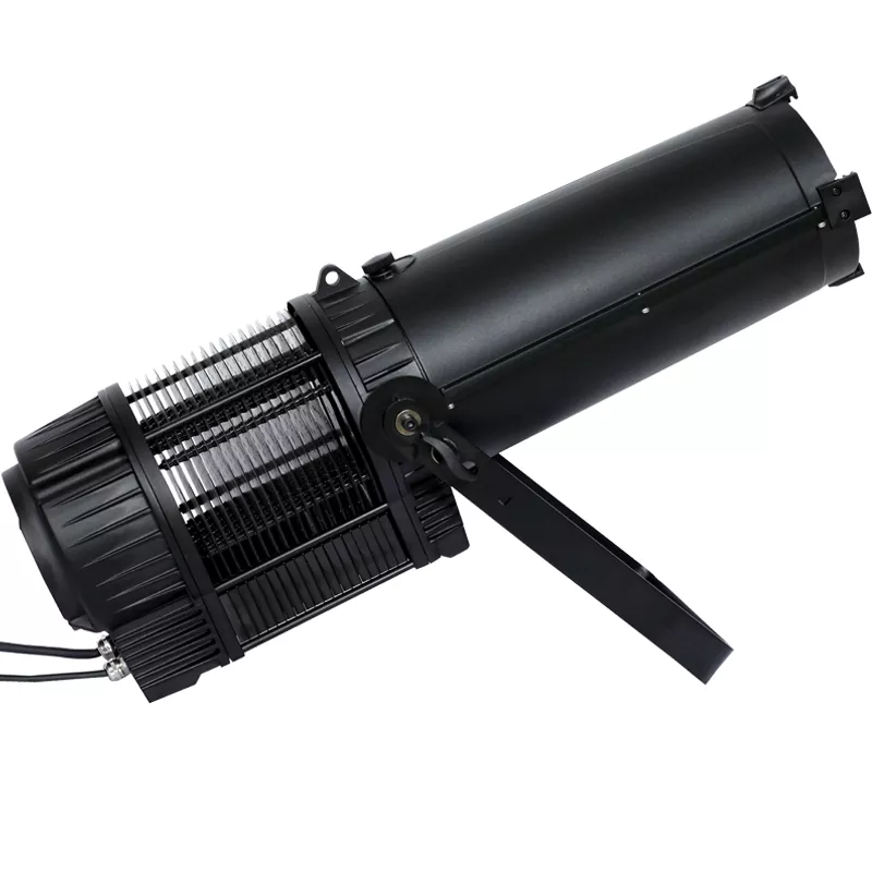 02 IP65 300W LED Ellipsoidal Light Spotlight Auto Zoom DMX Shutter Cutting RGBAL CW WW Die‑Cast Aluminum Silent Fanless Stage Lighting DMX512 RDM Outdoor for Stadium Show Plaza Museum Landscape