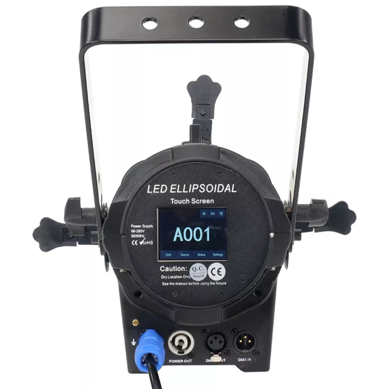 300W 350W LED Profile Spot Light RGBW RGBAL 2700-12000K 19-50° Die-Cast Aluminum DMX RDM Theater Spotlight 4 Dimming Curves Iris 500-25000Hz Dimming for Drama Museum Show Church Architectural Opera