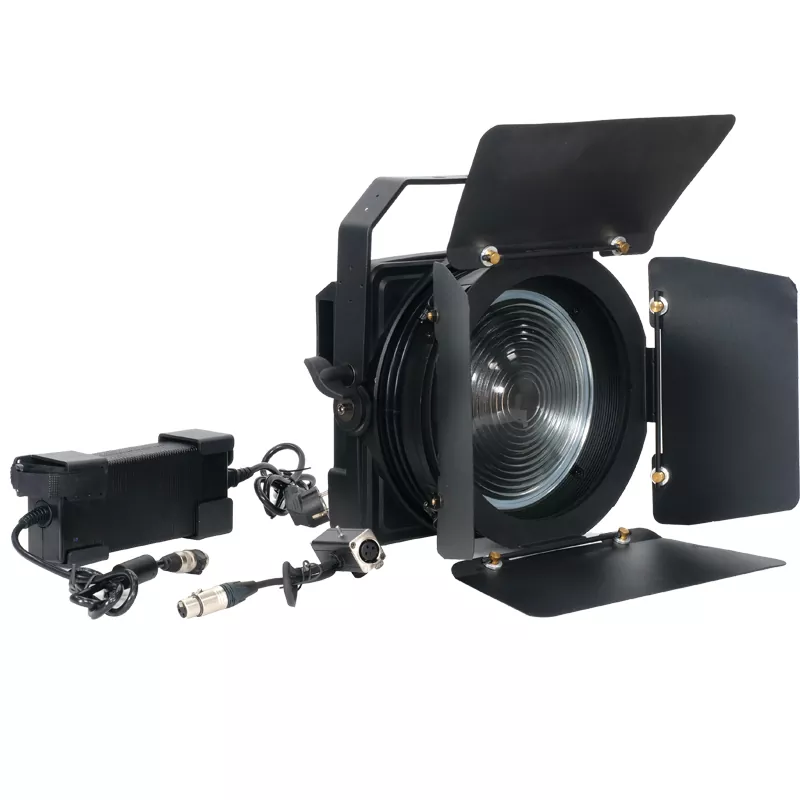 02 100W 200W LED Folding Fresnel Spotlight RGBW Single Color 20-55° Manual Zoom MEAN WELL Power DMX RDM Fanless Studio Broadcase Lighting for Gallery Photography Ceremony TV Show Charity Event