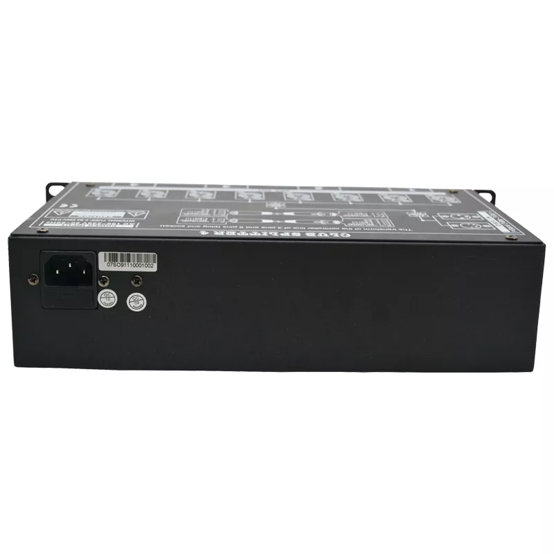 DMX512 1-In 8-Out Distributor Signal Amplifier Isolated Independent Driver LED Indicator Wide Voltage High Voltage Protection Stage Lighting Controller 8 Way 1 Input 8 Output DMX Splitter 1 to 8 Output DMX512 Signal Amplifier