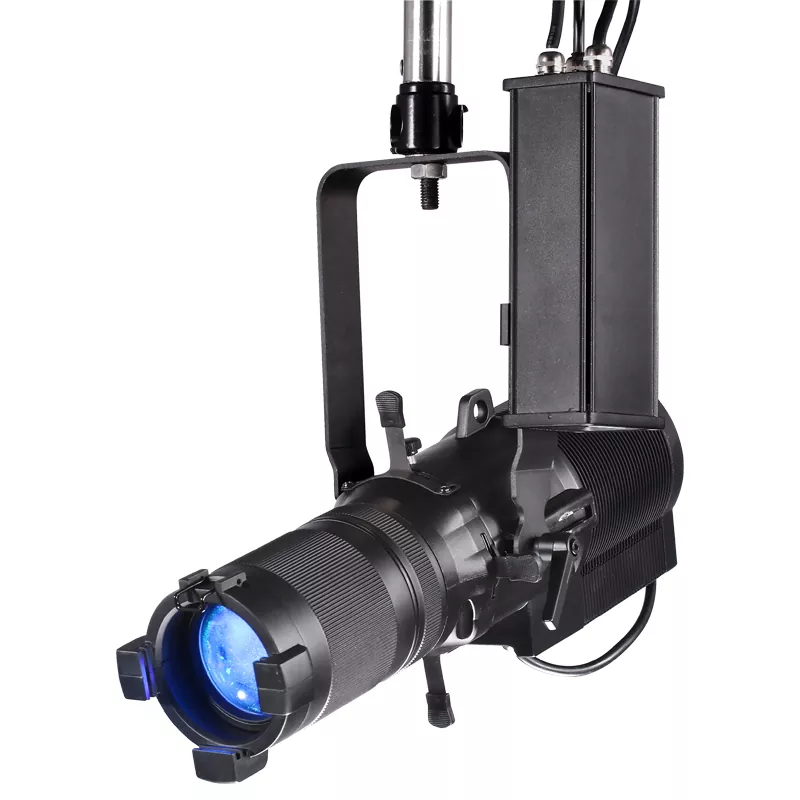 80W IP65 Waterproof LED Profile Spotlight High CRI Ra95 50000H Lifespan Manual Focus Adjustable Beam Angle DMX RDM Silent Fanless Stage Effect Lighting for Performance Wedding Event Venue Indoor Outdoor Entertainment Show