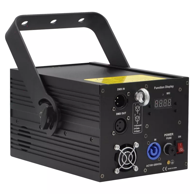 04 2W/3W LED Animation Laser with 20KPPS RGB Beam Effect Line Animation Effect Single Beam Safety System Stable Operation Indoor Entertainment Laser Fixture for KTV Nightclub Large Shows Bar Disco Stage Performance Lighting