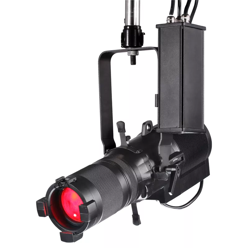 80W IP65 Waterproof LED Profile Spotlight High CRI Ra95 50000H Lifespan Manual Focus Adjustable Beam Angle DMX RDM Silent Fanless Stage Effect Lighting for Performance Wedding Event Venue Indoor Outdoor Entertainment Show