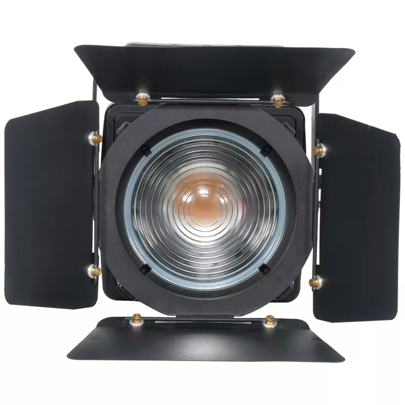 06 100W 200W LED Folding Fresnel Spotlight RGBW Single Color 20-55° Manual Zoom MEAN WELL Power DMX RDM Fanless Studio Broadcase Lighting for Gallery Photography Ceremony TV Show Charity Event