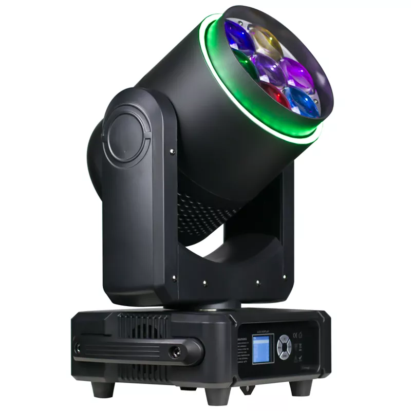 Mini 7*60W RGBW Bee Eye Moving Head Light 4°-55° Zoom 50000h Lifespan RGB LED Ring Strobe Static Dynamic Effects Stage Show Event Lighting CTT 4 Dimming Curves DJ Disco Party Light