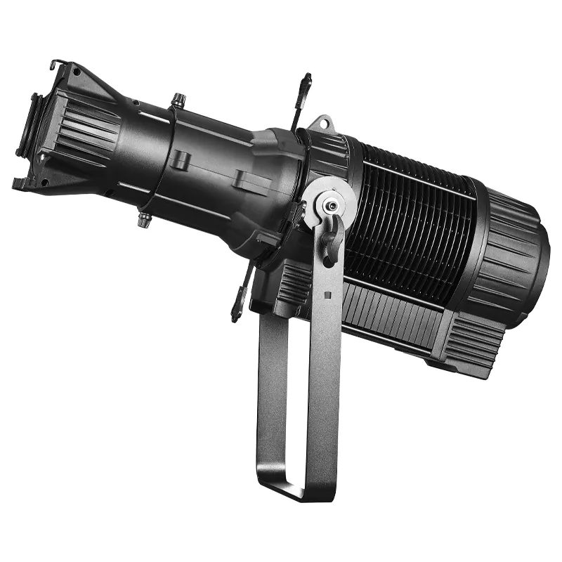 1 IP65 Fanless 200W 300W LED Profile Spotlight CRI90+ RGBAL RGBW CW WW Manual Focus Die‑Cast Aluminum DMX RDM 4 Dimming Curves Stage Lighting for Architectural Cultural Show Museum Exhibition Stadium Gala