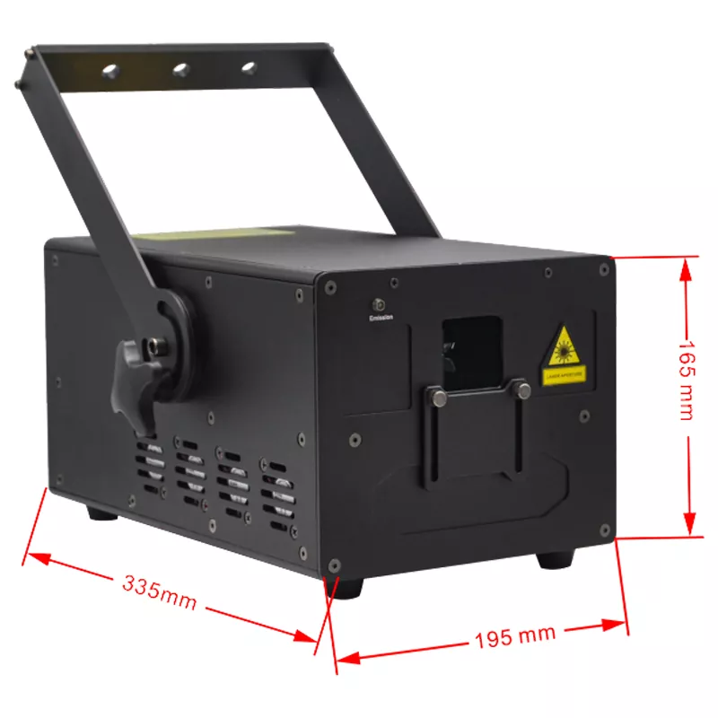 1 10W Full Diode RGB Laser Light 40KPPS Scanner ILDA DMX512 Sound Auto Control Dual Layer Structure Safety Protection Stage Laser Lamp for Live Concert Bar Club Party Stage Show Banquet Entertainment Hall Gathering Holiday Celebration