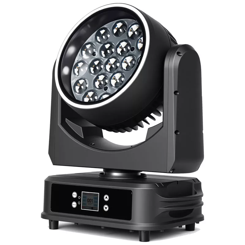 1 19*30W ZOOM Moving Head IP65 LED Strip+Fill Ring RGBW Wash Light 550W for Outdoor Stage Culture Events Show DMX/Sound Control