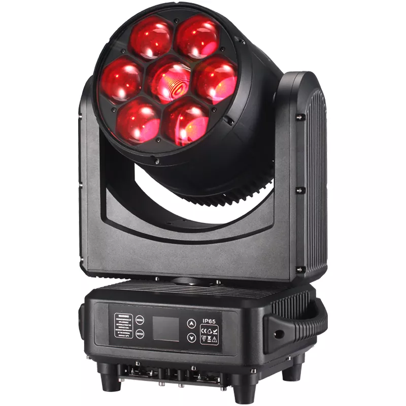10 IP65 Waterproof 7*60W RGBW Bee Eye Moving Head 6°-50° Zoom 360° Lens Rotation Pixel Control DMX RDM ARTNET 2500-10000K CTT DJ Club Bar Outdoor Stage Show Lighting