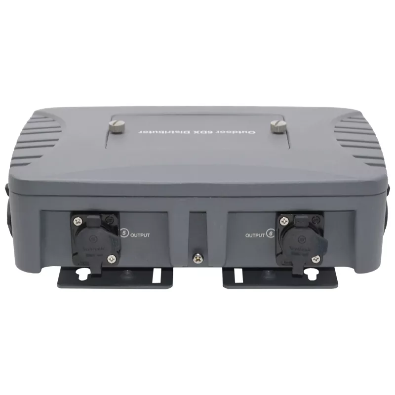 1363-02 Outdoor 2-Way DMX Splitter 1 Input Wide Voltage 88-256V Weatherproof UV-Resistant Independent Driver Stage Signal Equipment 1×2 Output Isolated Distributor Connector Stage Lighting Amp for Stage Signal Equipment