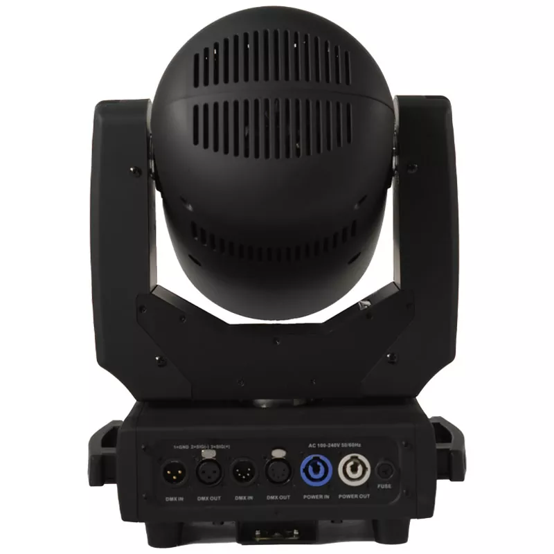 2 150W LED Zoom Wash Moving Head 120W RGBL Main Light 24pcs RGB Ring Light 4°-48° Zoom Frost Effect 16bit Pan Tilt Stage Event Lighting for Banquet Show Club DJ Studio TV Station