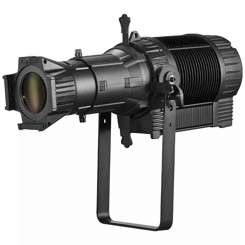2 IP65 Fanless 200W 300W LED Profile Spotlight CRI90+ RGBAL RGBW CW WW Manual Focus Die‑Cast Aluminum DMX RDM 4 Dimming Curves Stage Lighting for Architectural Cultural Show Museum Exhibition Stadium Gala