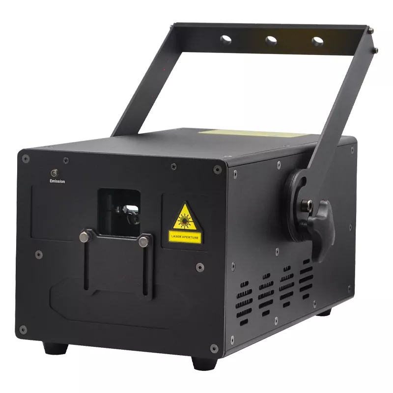 2 10W Full Diode RGB Laser Light 40KPPS Scanner ILDA DMX512 Sound Auto Control Dual Layer Structure Safety Protection Stage Laser Lamp for Live Concert Bar Club Party Stage Show Banquet Entertainment Hall Gathering Holiday Celebration