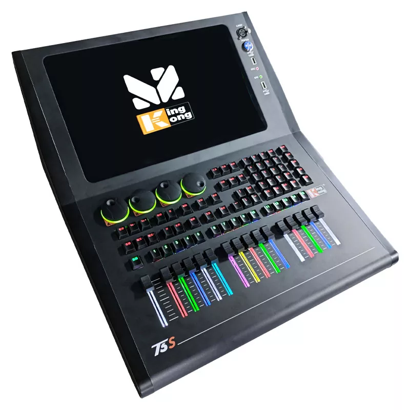 2 T3S Intelligent Lighting Console Linux System 2048 Expandable 16384 DMX Channels 15.6 Inch Touch Screen Multi-language Professional Stage Light Controller for Concert Wedding Theater Live Events Club Theatrical Play Entertainment Venue