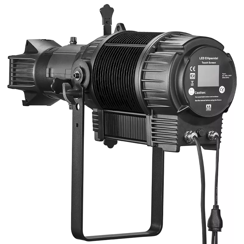 3 IP65 Fanless 200W 300W LED Profile Spotlight CRI90+ RGBAL RGBW CW WW Manual Focus Die‑Cast Aluminum DMX RDM 4 Dimming Curves Stage Lighting for Architectural Cultural Show Museum Exhibition Stadium Gala