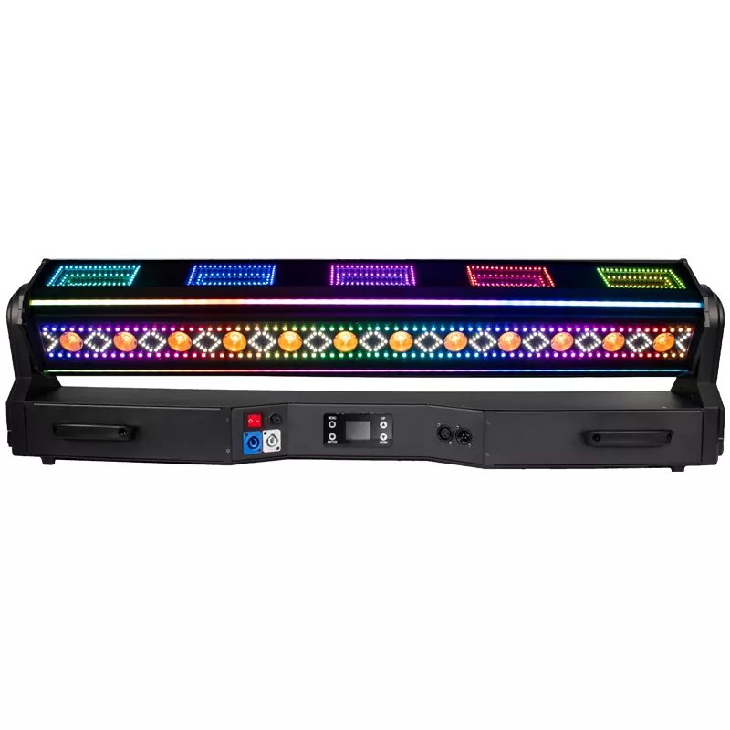 2026 New 800W Multi Effect Stage Light Golden Yellow Beam RGB Wash Strobe Flow Strip Effect Dynamic Strip Lighting DMX512 Rotatable Fixture for Party Bar Show Indoor Entertainment Performance Events