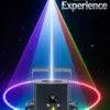 Front laser‑emission aperture close‑up of 6W Mini Bluetooth APP‑Controlled RGB Animation Laser Projector