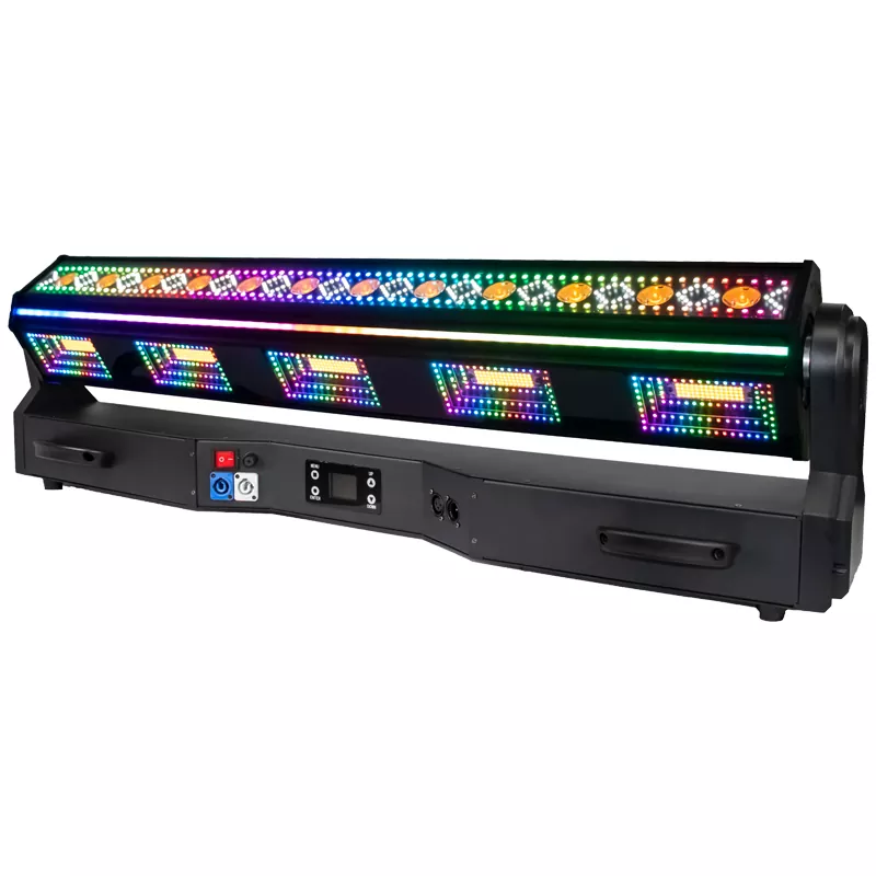 2026 New 800W Multi Effect Stage Light Golden Yellow Beam RGB Wash Strobe Flow Strip Effect Dynamic Strip Lighting DMX512 Rotatable Fixture for Party Bar Show Indoor Entertainment Performance Events