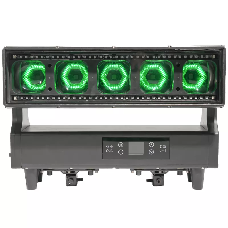 6 IP65 Waterproof 5*60W RGBW 4in1 LED Zoom Bar Light 2.5°-32° Zoom RDM DMX Control Individual Control 2500K-7000K CTT Linear Zoom Stage Event Lighting for Concert Festival Wedding Landscape Bar