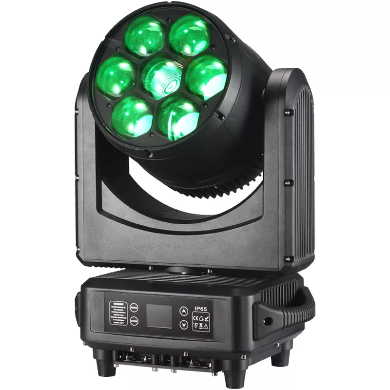 6 IP65 Waterproof 7*60W RGBW Bee Eye Moving Head 6°-50° Zoom 360° Lens Rotation Pixel Control DMX RDM ARTNET 2500-10000K CTT DJ Club Bar Outdoor Stage Show Lighting