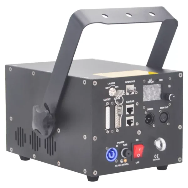6 15W RGB Laser Light 25KPPS Bluetooth High Speed Scanner ±25° Wide Scanning Angle IP51 Waterproof APP DMX ILDA Interface Indoor Stage Laser Projector Beam Effect for Club Performance Venues Entertainment Events