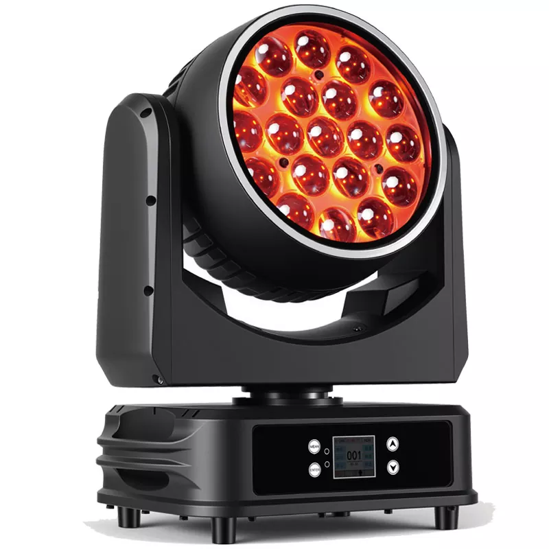 7 19*30W ZOOM Moving Head IP65 LED Strip+Fill Ring RGBW Wash Light 550W for Outdoor Stage Culture Events Show DMX/Sound Control