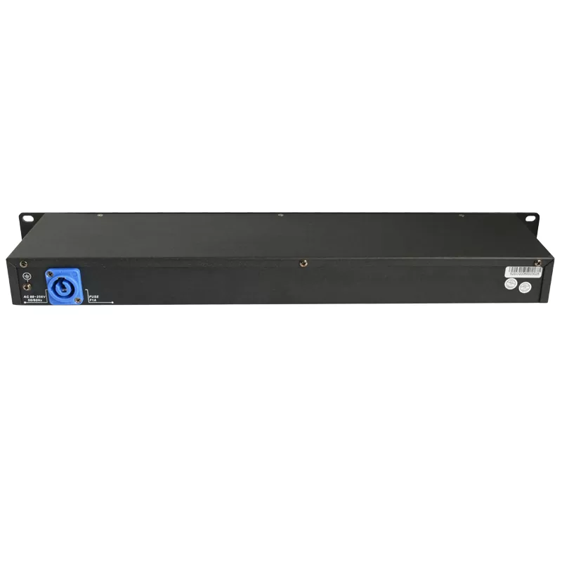 19 Inch 1U 8-Way DMX512 Distributor 1-In 8-Out Isolated Signal Amplifier Neutrik 3Pin XLR LED Indicator Stage Lighting Controller Signal Distribution Equipment Performance  Individual LED Lighting Amplifier 1-In 8-Out DMX512 Amp