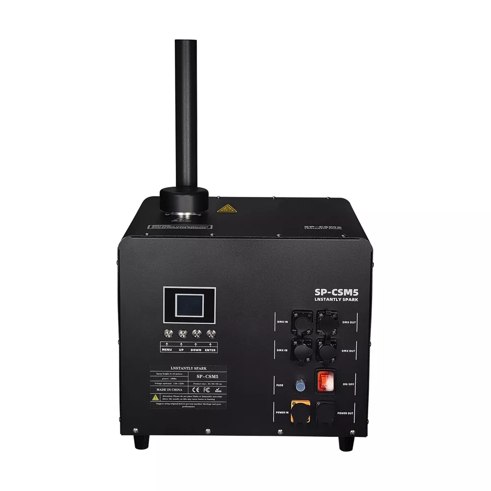 850W Automatic Pressurized Spark Machine 8-10m Spray Height IPX3 Waterproof Stainless Steel DMX512 Control Electromagnetic Heating Stage Spark Effect Equipment for Live Show Festival Celebration Entertainment Venue Event Performance Party Stage Decoration