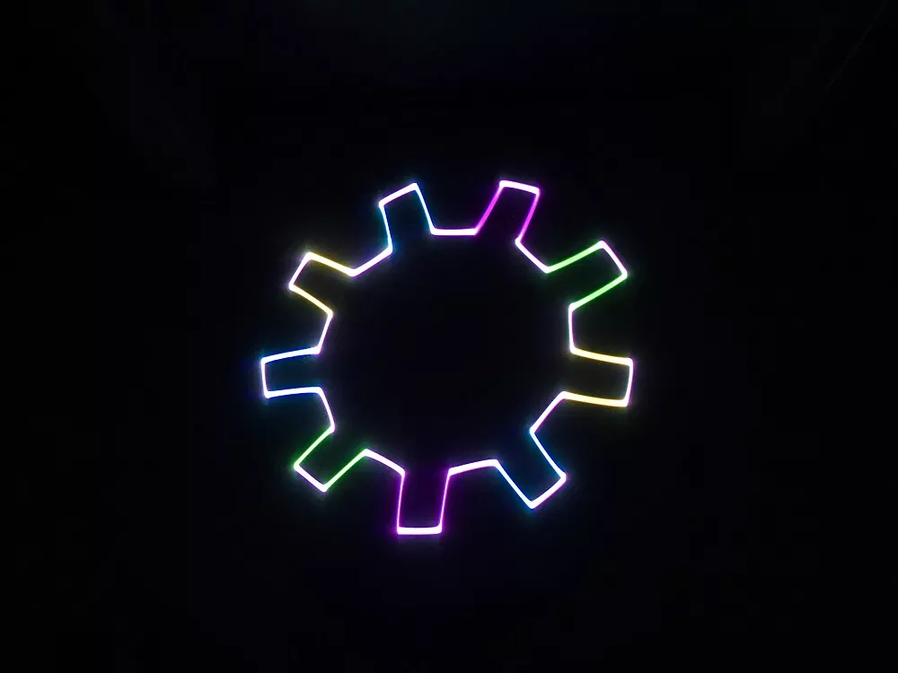 2W/3W LED Animation Laser with 20KPPS RGB Beam Effect Line Animation Effect Single Beam Safety System Stable Operation Indoor Entertainment Laser Fixture for KTV Nightclub Large Shows Bar Disco Stage Performance Lighting