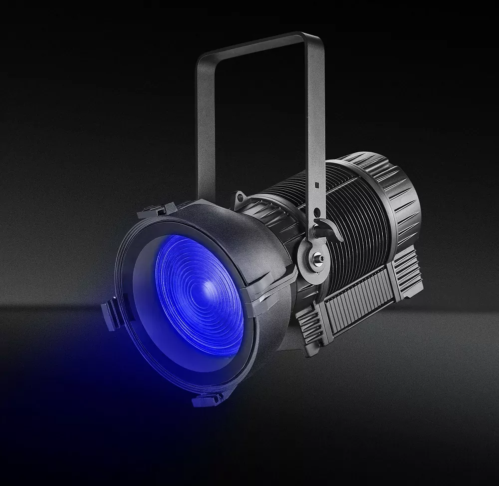 IP54 Waterproof 300W 600W LED Fresnel Light Auto Zoom 15-55° RGBAL 5in1 Die-Cast Aluminum 2700-12000K CCT CRI90+ DMX RDM Fanless Outdoor Stage Lighting Spotlight for Theater Gala Concert Church Ceremony