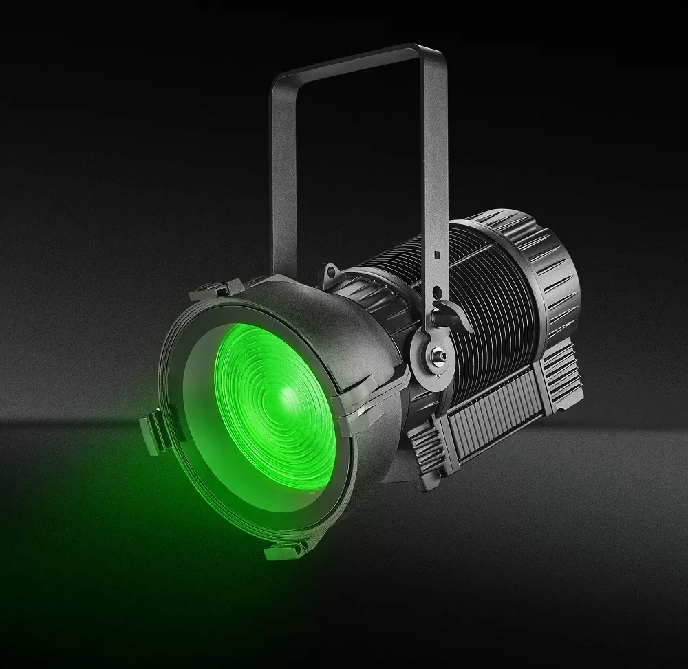 IP54 Waterproof 300W 600W LED Fresnel Light Auto Zoom 15-55° RGBAL 5in1 Die-Cast Aluminum 2700-12000K CCT CRI90+ DMX RDM Fanless Outdoor Stage Lighting Spotlight for Theater Gala Concert Church Ceremony