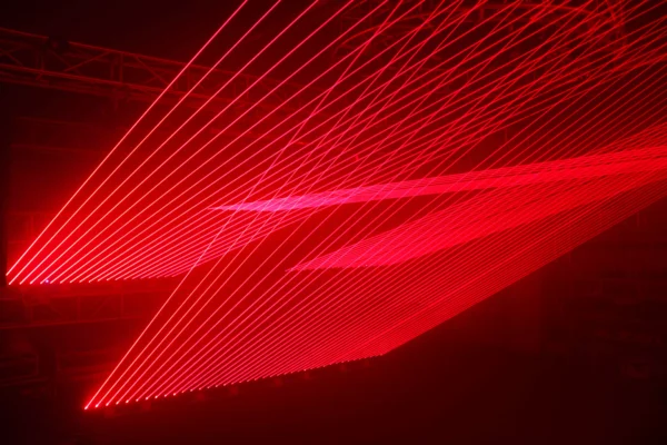 10 Heads Parallel Red Laser Bar 100mW Bar Beam Effects Dustproof DMX512 Lightweight Stage Laser Light Key Switch Remote for Club KTV Party Lighting Indoor Entertainment Device