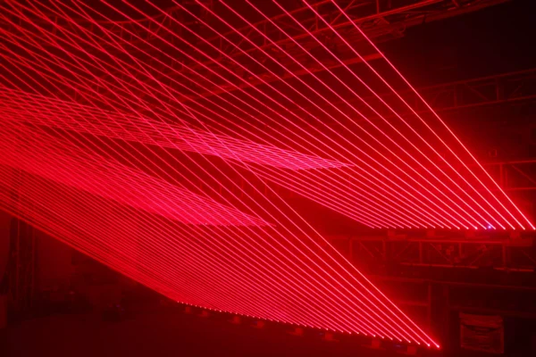 10 Heads Parallel Red Laser Bar 100mW Bar Beam Effects Dustproof DMX512 Lightweight Stage Laser Light Key Switch Remote for Club KTV Party Lighting Indoor Entertainment Device