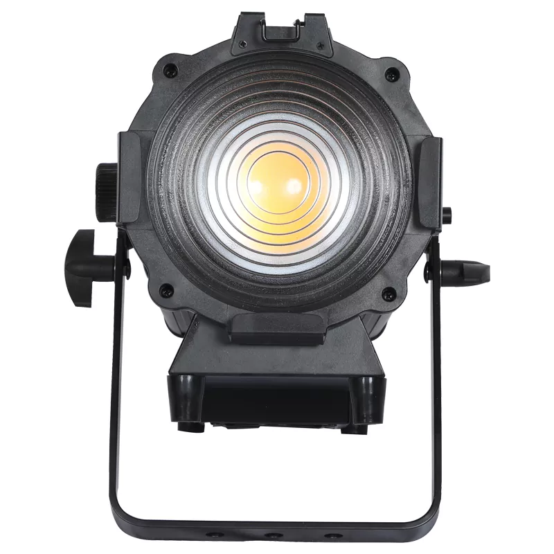 01 150W 200W 300W Zoom Fresnel Spotlight Imported COB LED CW WW 2IN1 RGBW Ra≥90 15-50Deg Manual Auto Zoom Aluminum DMX Master-Slave Sound Control IP20 Stage Lamp Silent Pccooler Fan Indoor Shooting Equipment Professional Studio Fixture for Theatre Wedding Commercial Event Lighting