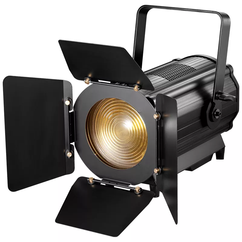 400W 600W Bi-Color 2IN1 COB Fresnel Spotlight 3000-6000K Ra≥90 Manual Auto 15-50Deg Zoom Four Dim Curve Adjustable Frequency RDM DMX Aluminum IP20 Stage Lamp Silent Pccooler Cooling Studio Equipment Indoor Wedding Theatre Spot Light Commercial Lighting Unit