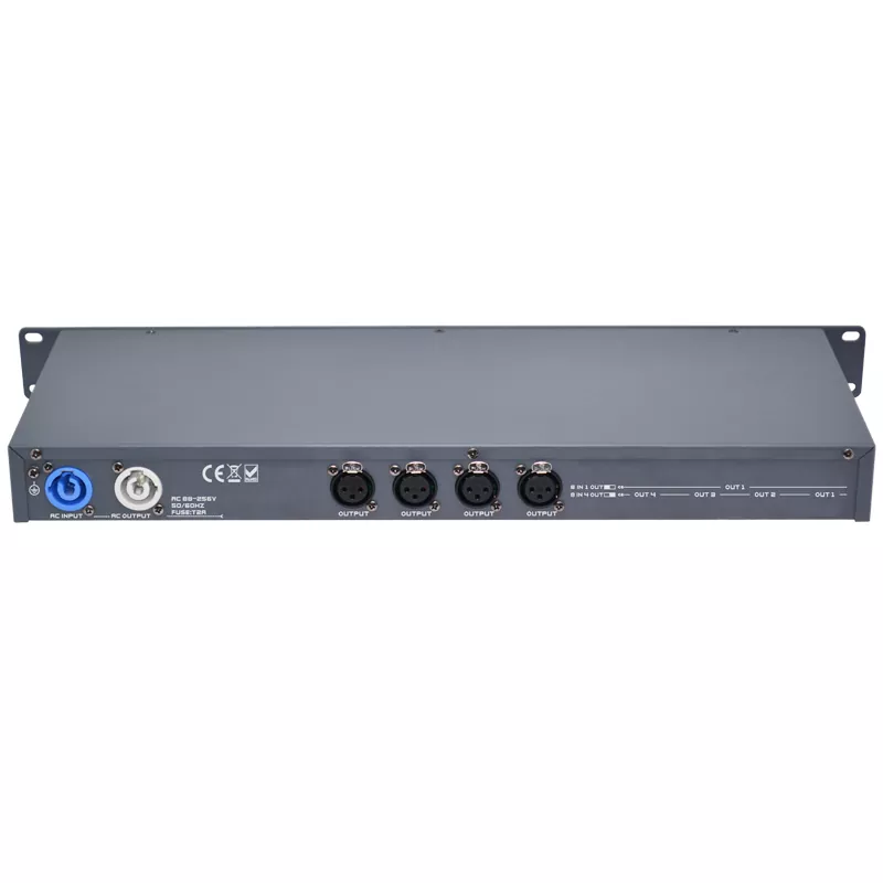01 DMX-2048 Merger DMX512 1990 4 Optical Isolated Output HTP LTP Surge Protection Full Isolation Super Drive LED Indicator AC88-256V Global Rack Device 2048 Channel DMX Combiner Professional Lighting Signal Processor Stage Control Accessory DMX Mixer for Large Live Performance System