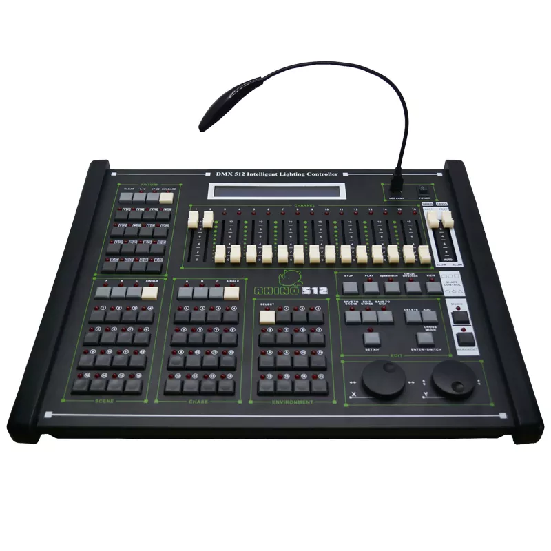 512CH DMX Console 4 Optical Isolated Output 2000V Protection 50 Shape Generators 32 Scanners 16Bit Control 1600 Chase Steps LCD Display Auto-save AC88-256V 6.3KG Unit Professional DMX512 Controller Wide Voltage Lighting Desk Stage Controller for Performance Venues