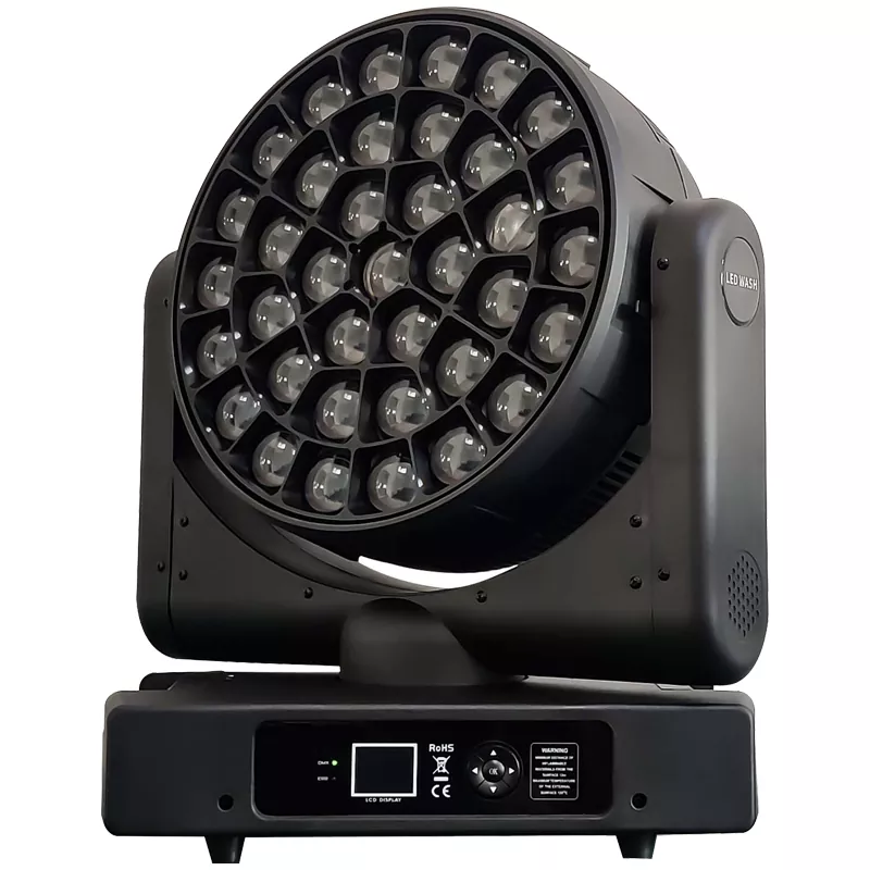 37*40W Bee Eye Moving Head 1560W 50000H RGBW Zoom DMX RDM Sound Master-slave Multi Channels High Transmittance Lens IP20 Stage Light 2500-10000K CCT Flicker-free Rainbow Effect Fixture Macros Small Beam Even Wash Lighting Indoor Professional Performance Equipment