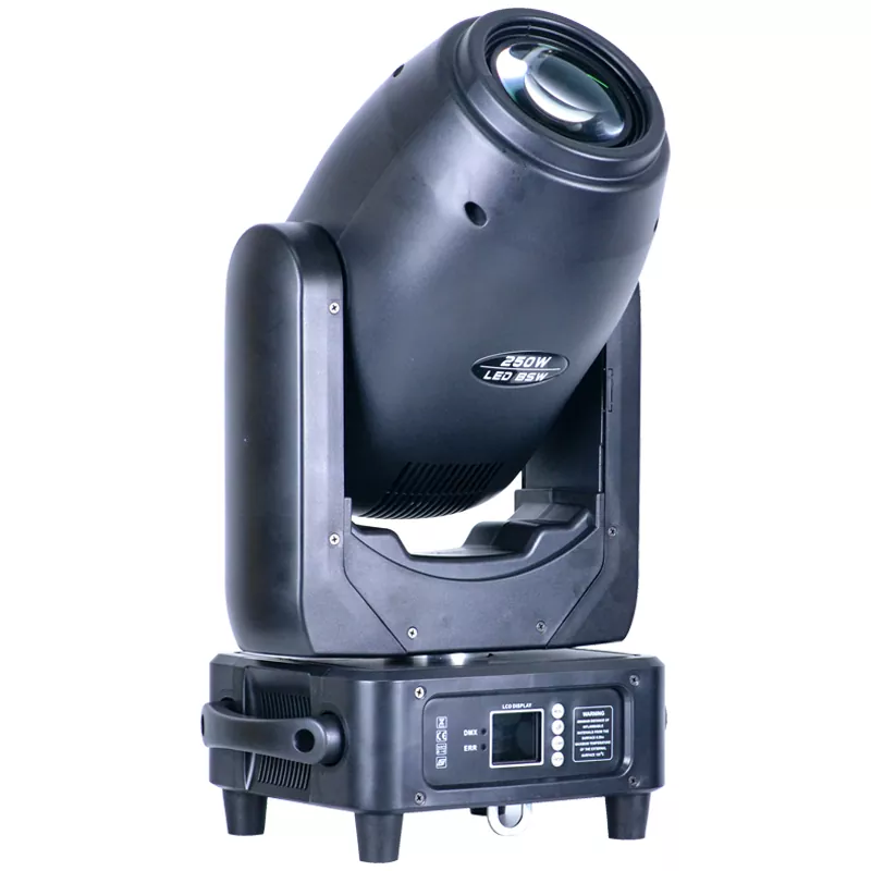 250W LED Moving Head Spot Zoom Wash 17/20 DMX Channels 540° 270° 16bit Scan 7-35° Zoom 8 Colors 11 Static 7 Rotating Gobos 3-facet Prism RDM Stage Light Bi-directional Prism Lighting Fixture Lightweight Indoor Performance Equipment for Stage Entertainment Use