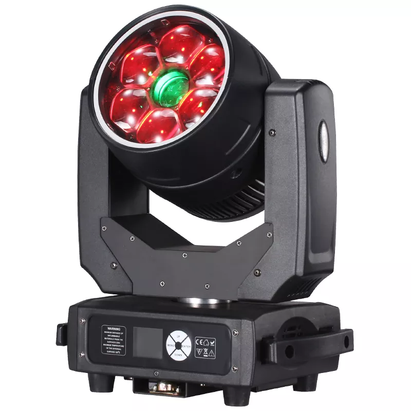 6*40W+60W LED Moving Head 280W DMX RDM 540° 240° 16bit Scan 18-50° Zoom 8-facet Prism Kaleidoscope Rainbow Ring Stage Light Universal Voltage Zoom Wash Light Effects Performance Lamp Indoor Stage Equipment