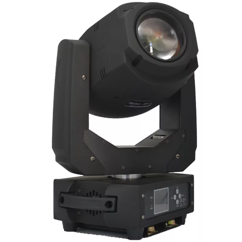 200W Spot Beam Moving Head Light 6/18 DMX 5°-13° Zoom Color Gobo Triple Prism LCD Stage Fixture Performance Lamp Indoor Professional Stage Lighting for Nightclub Wedding Reception Launch Events Show Party