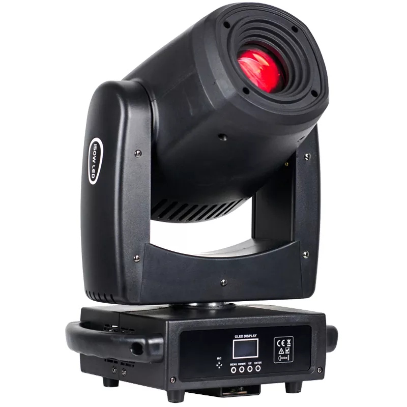01 150W LED Spot Zoom Moving Head 180W DMX 9-14° Zoom 540°190° Dual Prism OLED Stage Light Electronic Focus Multi Strobe Fixture OLED Equipment Indoor Performance Lamp for KTV Show Venue Banquet Party Livehouse Wedding Stage