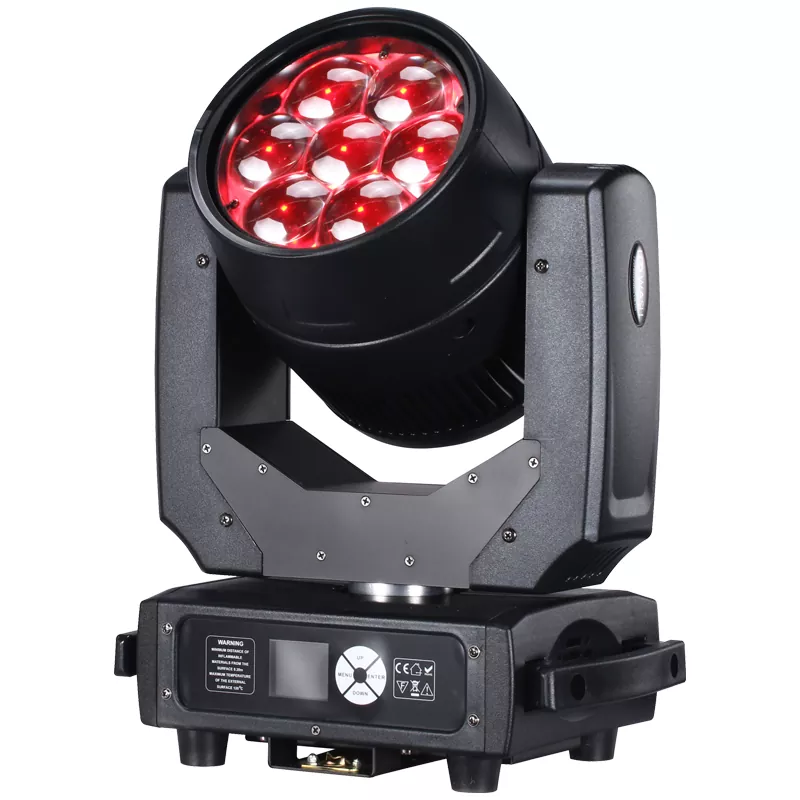 01 7*40W Bee Eye Zoom Wash Moving Head 300W DMX 6-55° Wide Zoom 540°270° Adjustable Speed LCD IP20 Stage Lighting Fixture Stage Effect Equipment Gradient Lighting Program Lamp Long 50000H Lifespan RGBW LED Indoor Club Wedding Rental Performance Gear