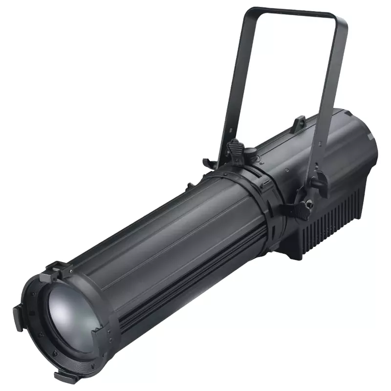 200W 300W COB RGBW CW WW LED Profile Spotlight Manual Zoom 50000H Lifespan 12-30/25-50Deg Aspheric Lens Four Dim Curves RDM DMX Master-Slave IP20 Aluminum Stage Lamp Studio Light for Wedding Gallery Commercial Stage Lighting Unit