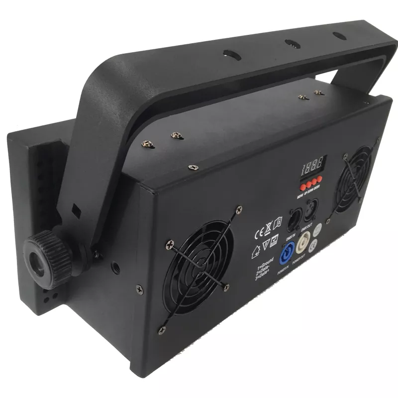 02 2*100W Nichia COB Single WW CW Blinder Light Ra≥90 30Deg Beam 11700Hz Flicker Free 2/5CH DMX Master Slave Sound Auto Metal IP20 Stage Blinder Lamp Quiet Fans Professional Studio Equipment High CRI for Film Broadcast Theatre Wedding Indoor Performance Setup