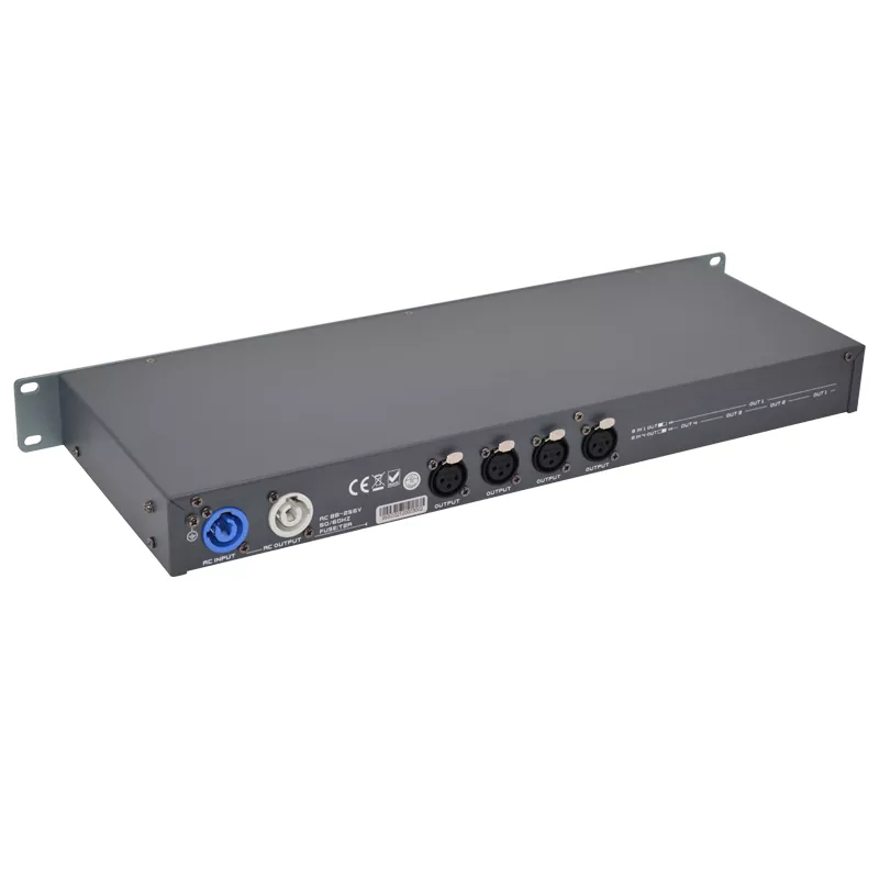 02 DMX-2048 Merger DMX512 1990 4 Optical Isolated Output HTP LTP Surge Protection Full Isolation Super Drive LED Indicator AC88-256V Global Rack Device 2048 Channel DMX Combiner Professional Lighting Signal Processor Stage Control Accessory DMX Mixer for Large Live Performance System