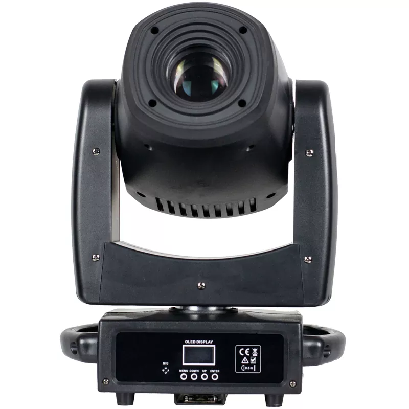 02 150W LED Spot Zoom Moving Head 180W DMX 9-14° Zoom 540°190° Dual Prism OLED Stage Light Electronic Focus Multi Strobe Fixture OLED Equipment Indoor Performance Lamp for KTV Show Venue Banquet Party Livehouse Wedding Stage