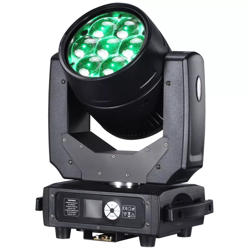 02 7*40W Bee Eye Zoom Wash Moving Head 300W DMX 6-55° Wide Zoom 540°270° Adjustable Speed LCD IP20 Stage Lighting Fixture Stage Effect Equipment Gradient Lighting Program Lamp Long 50000H Lifespan RGBW LED Indoor Club Wedding Rental Performance Gear